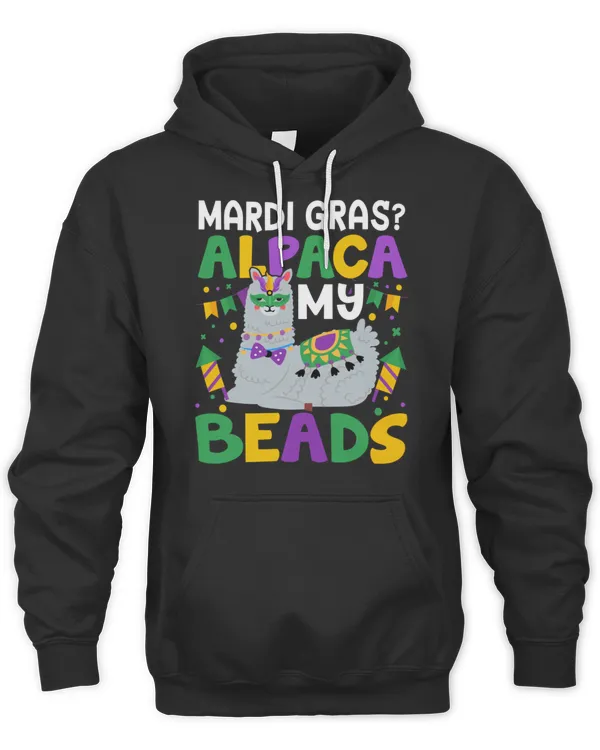Mardi Gras Alpaca My Beads New Orleans Nola Mask Llama Lover Active T-Shirt