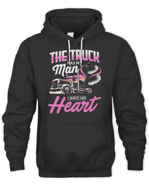 Trucker Truck Driver Valentines Day Girlfriend Wife Vintage Shirt T-Shirt
