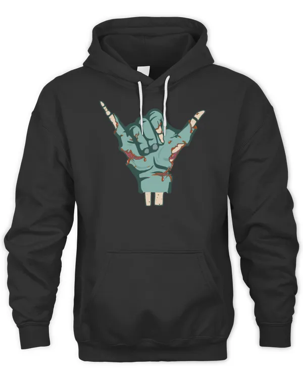 Shaka Sing Zombie Hand Skeleton Pocket Halloween Costume Spooky T-Shirt