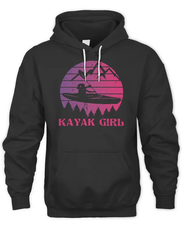 Kayak Girl Retro Rowers Kayak Canoe Water Sports T-Shirt