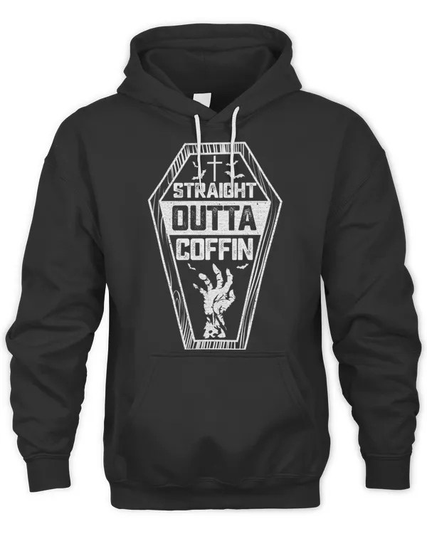 Straight Outta Coffin Funny Halloween lazy Vampire costume T-Shirt