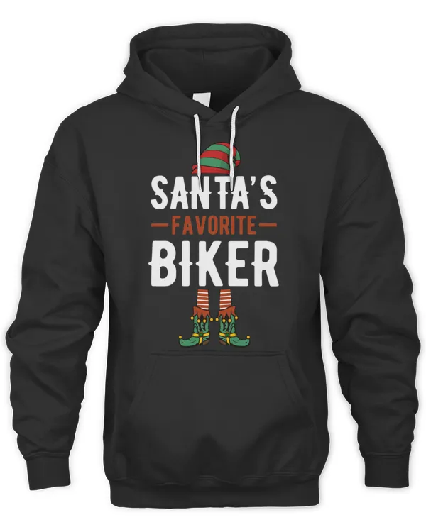 Santa's Favorite Biker Elf Christmas group matching family gifts T-Shirt