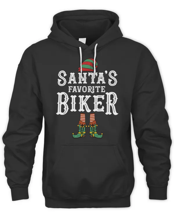 Santa's Favorite Elf Biker Christmas funny group matching family gifts T-Shirt
