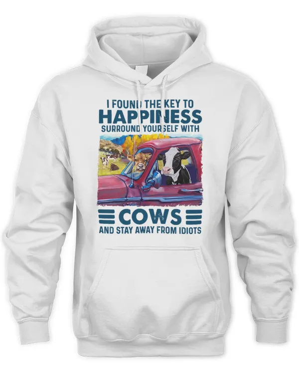 Funny Cows i found the key to happiness surround yourself with cows T-Shirt