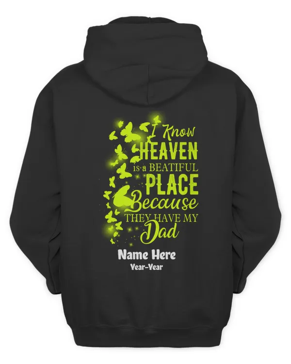 PERSONALIZATION - I Know Heaven Is A Beautiful Place Because They Have My Dad Back