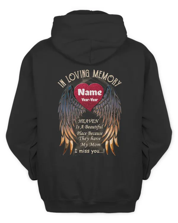 PERSONALIZATION - Back - heaven is place because they have my mom