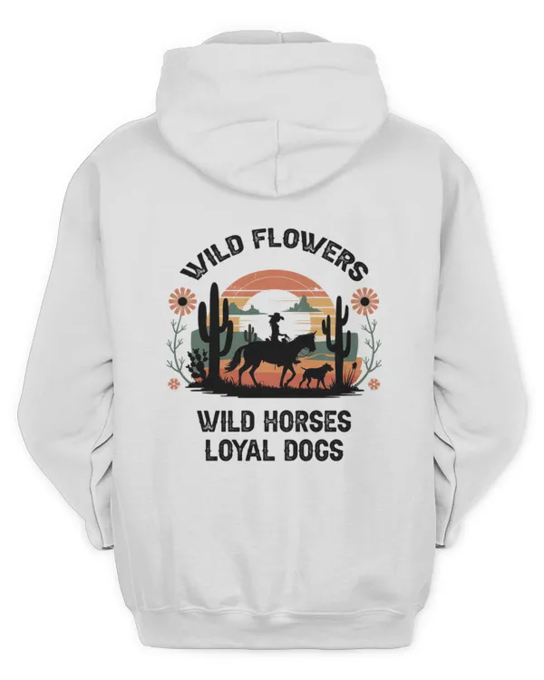 [UNIQUE] WILD FLOWERS WILD HORSE LOYAL DOGS 2 SIDE