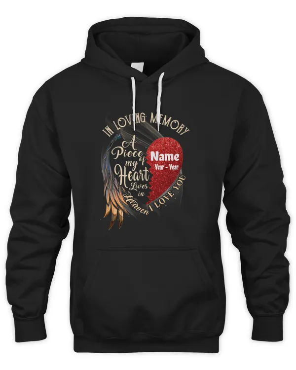 PERSONALIZATION - In Memory loving - A Piece Of My Heart Lives In Heaven