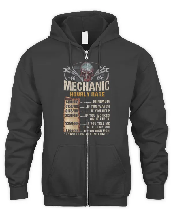 Cute Mechanic hourly rate - Men's Zip Hoodie Men's Zip Hoodie