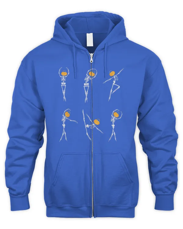 Ballet Dancer Skeletons Pumpkin Head Ballet Dance Halloween - Men's Zip Hoodie Men's Zip Hoodie