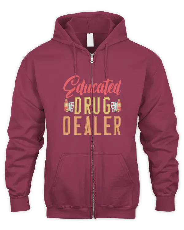 Cute Pharmacist Im An Educated Drug Dealer Medicine Pharmacist - Men's Zip Hoodie Men's Zip Hoodie