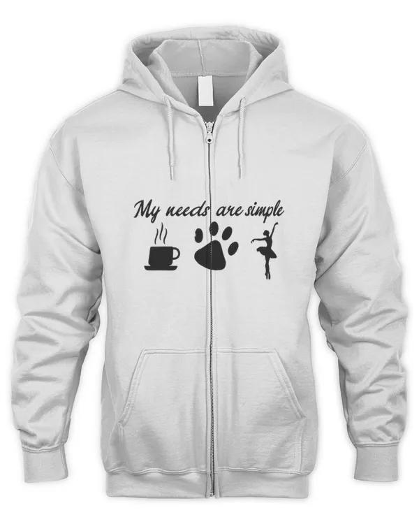 My needs are simple ballet - Men's Zip Hoodie Men's Zip Hoodie