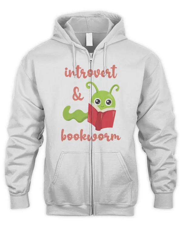 Bookworm Introvert - Fun Book Lovers Reading Shirt - Men's Zip Hoodie Men's Zip Hoodie