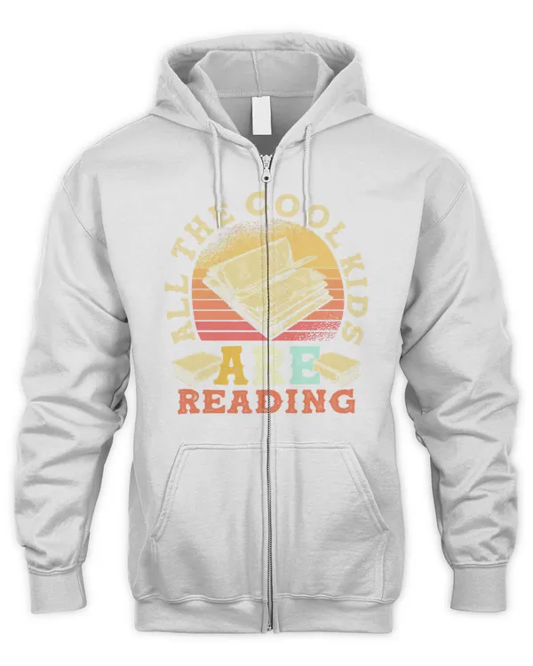 Gift for Readers Cool Kids Reading Shirt - Men's Zip Hoodie Men's Zip Hoodie