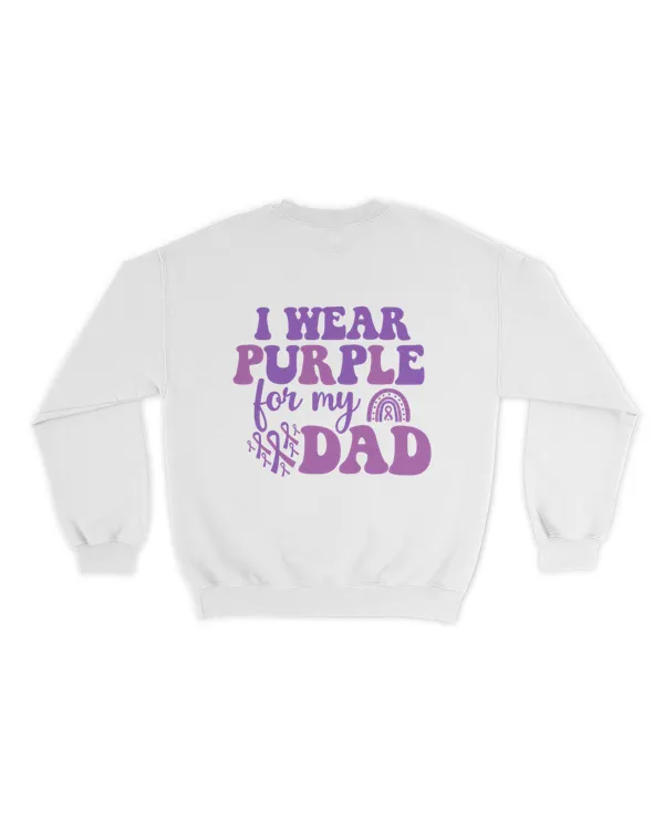 I wear purple for my dad pancreatic cancer awareness shirt