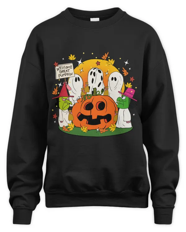 Welcome Great Pumpkin Funny Halloween Sweatshirt