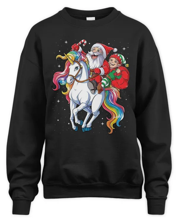 Santa Riding Unicorn
