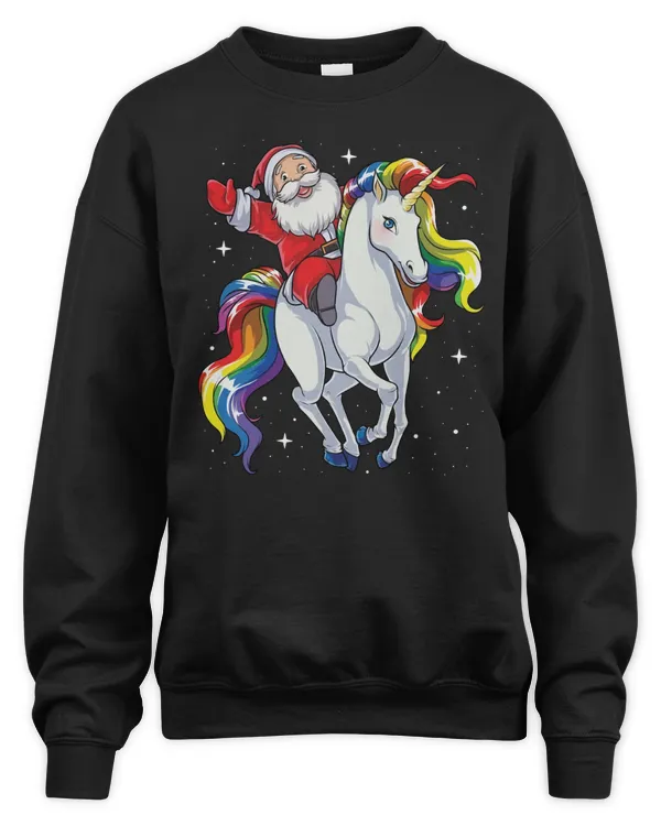 Santa Riding Unicorn