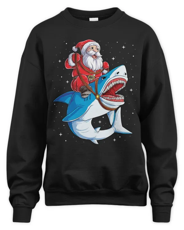 Santa Riding Shark