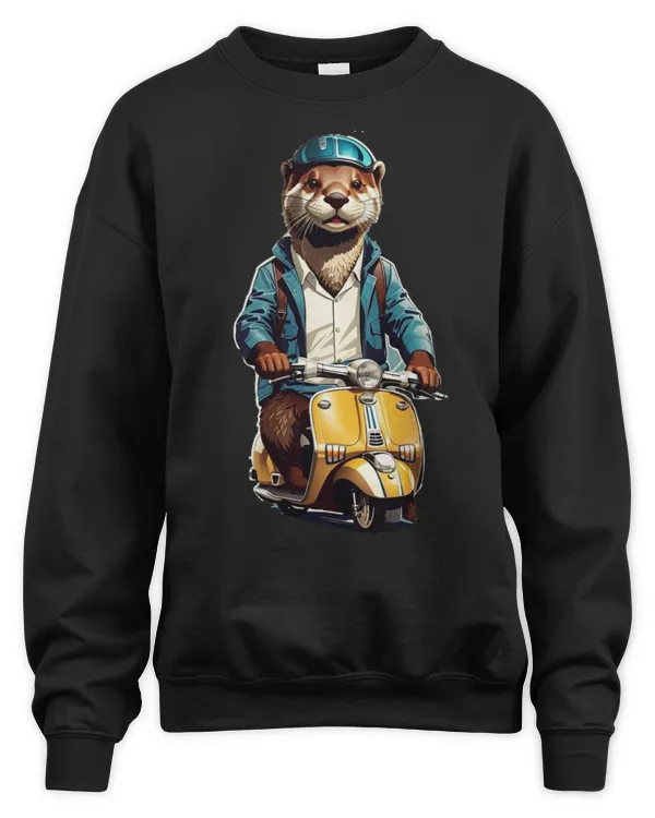 OTTER DRIVE THE MOTOBIKE