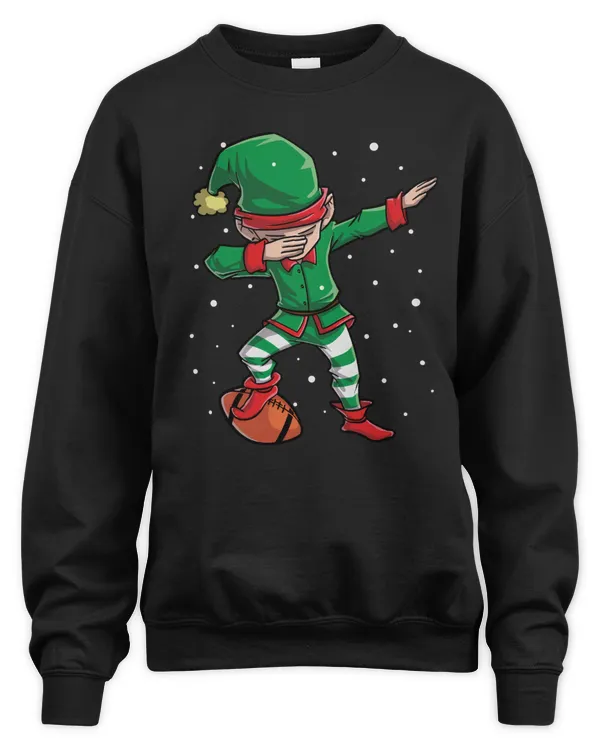 Dabbing Elf Football Christmas