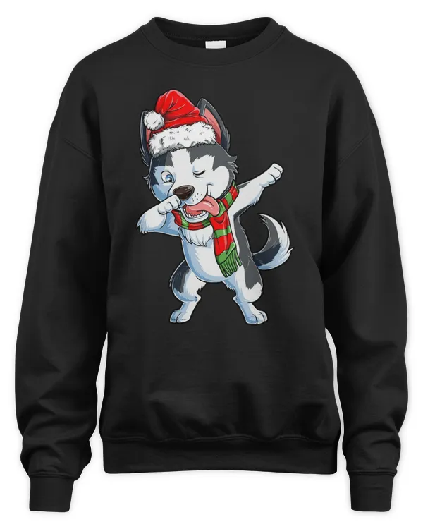 Dabbing Siberian Husky Christmas