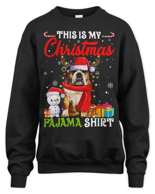 English Bulldog Cute This Is My Christmas Pajama 292 Dog Lover