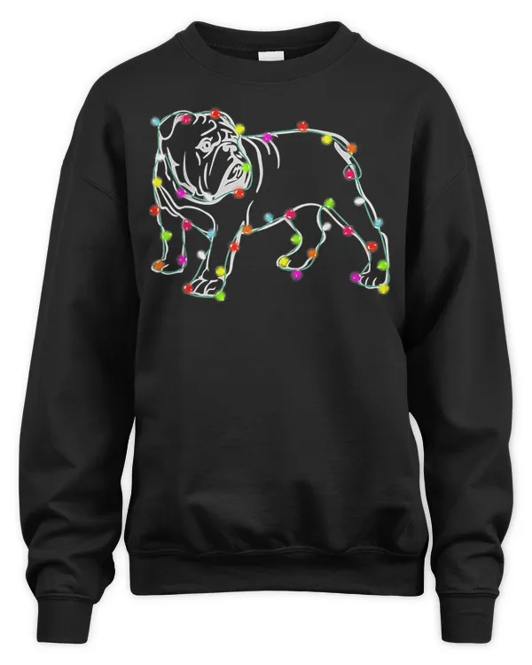 English Bulldog Bulldog Christmas Light Funny Dog Lover Christmas 247 Dog Lover
