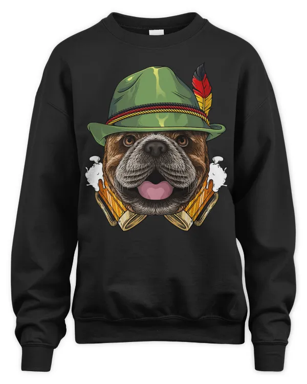 English Bulldog Bulldog Oktoberfest Lederhosen German Beer Fest Bavarian 271 Dog Lover
