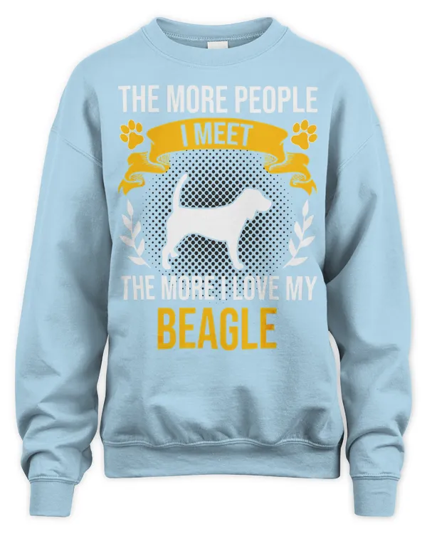 I Meet More I Love Beagle Shirt - Unisex Sweatshirt Unisex Sweatshirt