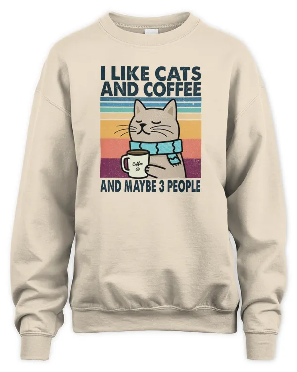 I Like Cats And Coffee And Maybe 3 People Vintage