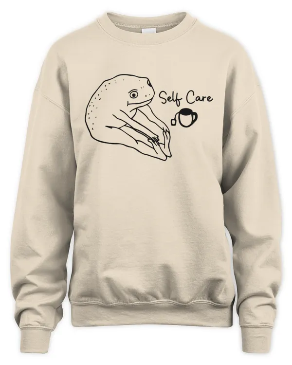 Funny Frog Self Care Shirt, Funny Frog Self Care Retro Sweatshirt, Funny Shirt, Birthday Gift For Her, Cottagecore Frog shirt, positive vibe