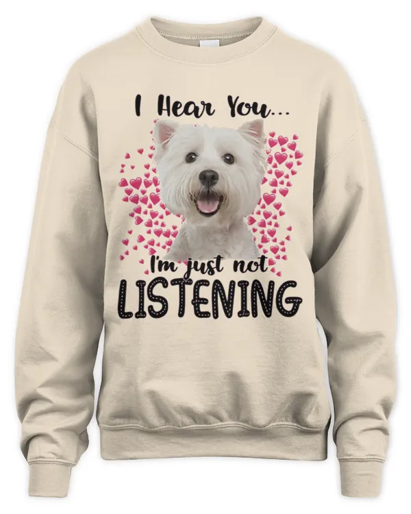 Westie_Listening - Unisex Sweatshirt Unisex Sweatshirt