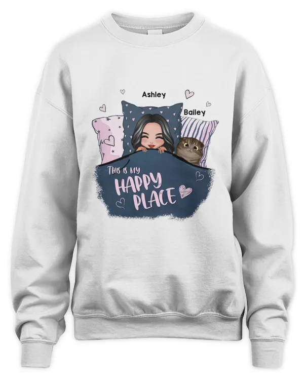 This Is My Happy Place Cat Mom Personalized QTCAT281222A1