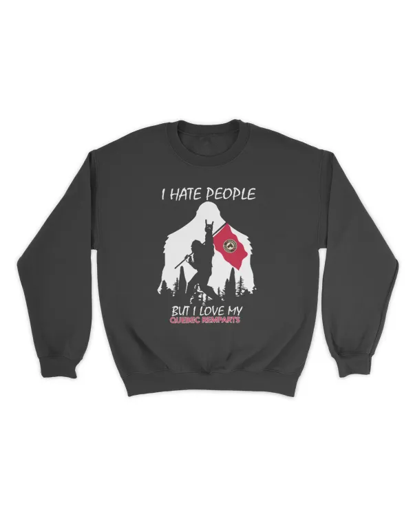 Quebec Remparts Bigfoot Funny Quote I Hate People