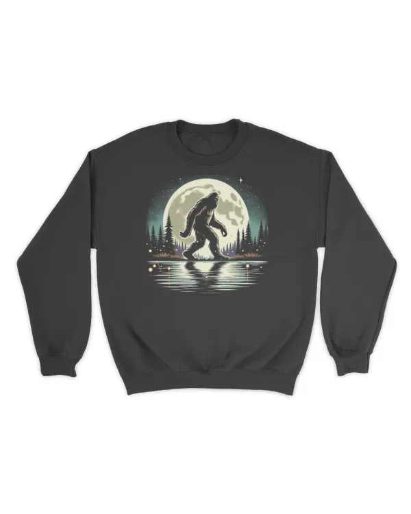 Moon Bigfoot Sasquatch Cool Bigfoot Classic LD T-Shirt