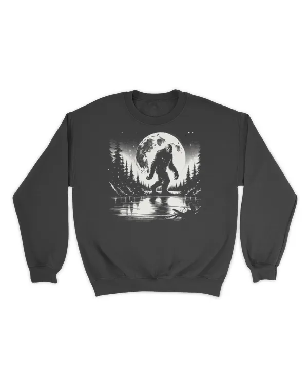 Moon Bigfoot Sasquatch Cool Bigfoot Classic T-Shirt