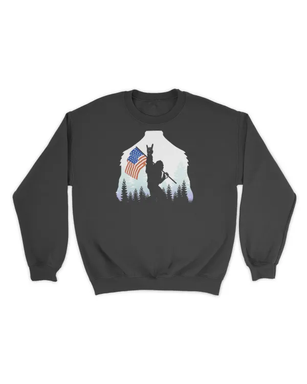 Wild American Flag Bigfoot Essential T-Shirt