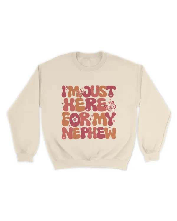 I'm Just Here For My Nephew Shirt, Football Shirt, Coolest Aunt Gift, Nephew Gift, Funny Aunt And Nephew Shirt, Cool Aunt Club Shirt