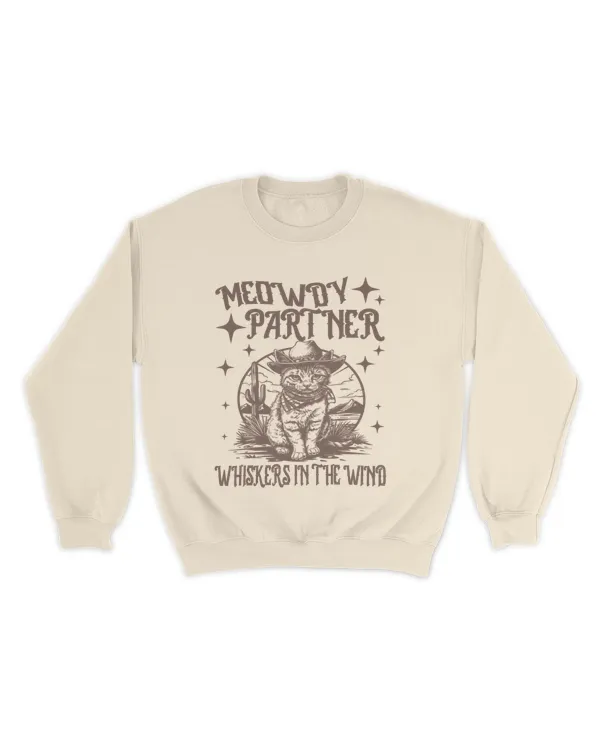 Meowdy partner whiskers in the wind shirt
