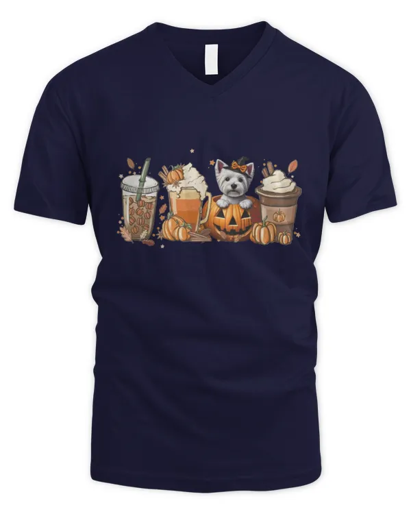 Exclusive Edition #Westie 61024 03 - Men's V-Neck T-Shirt Men's V-Neck T-Shirt