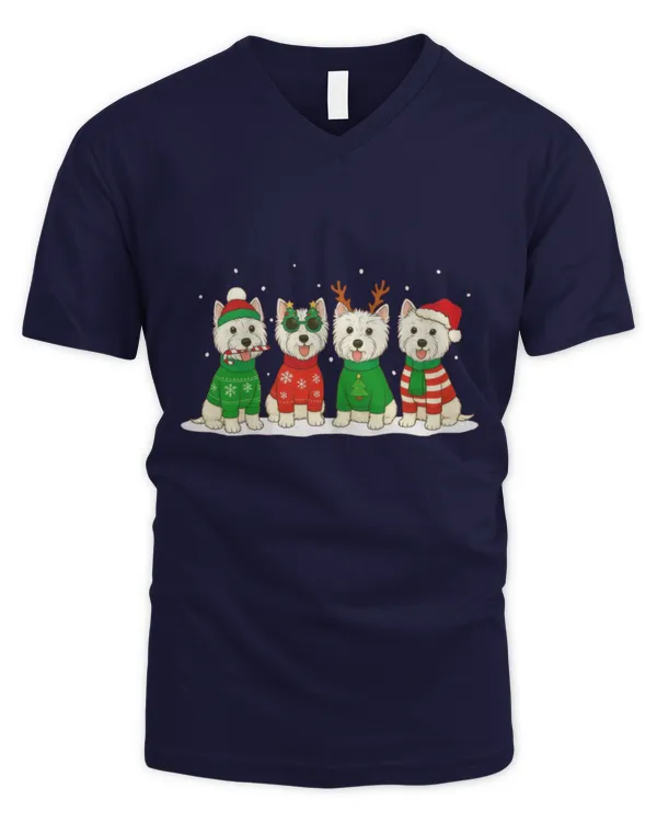 Westie christmas - Men's V-Neck T-Shirt Men's V-Neck T-Shirt