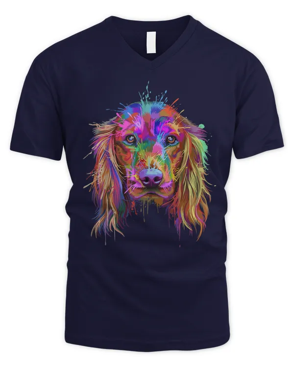 Cocker Spaniel Cool Art - Men's V-Neck T-Shirt Men's V-Neck T-Shirt