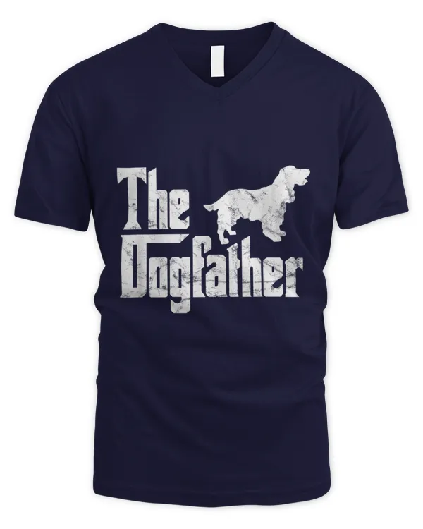 Cocker Spaniel Dogfather Funny Dog Owner - Men's V-Neck T-Shirt Men's V-Neck T-Shirt