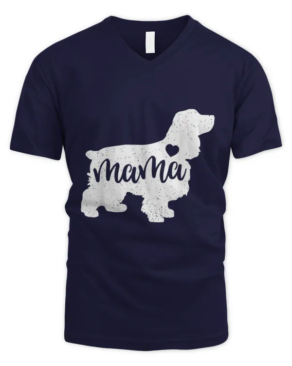 Cocker Spaniel Mothers Day Mama Dog Mom Paw Lover Gift - Men's V-Neck T-Shirt Men's V-Neck T-Shirt