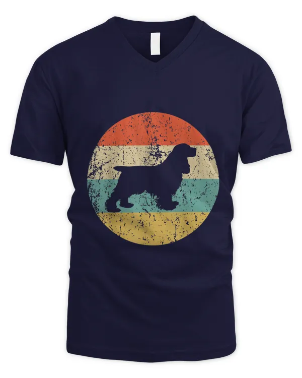 Cocker Spaniel Shirt - Retro Cocker Spaniel Dog - Men's V-Neck T-Shirt Men's V-Neck T-Shirt