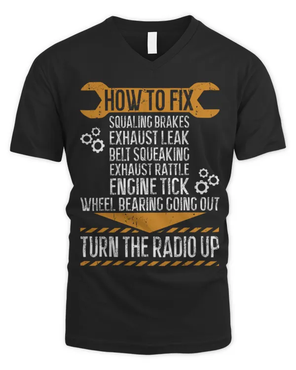 Cute Mechanic How to Fix A Car Funny Car Auto Mechanic Gift 2Quotes - Men's V-Neck T-Shirt Men's V-Neck T-Shirt