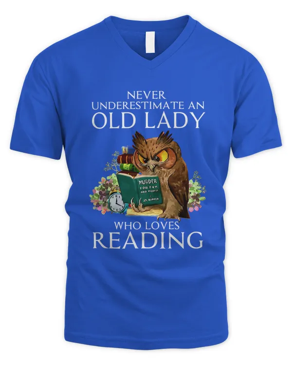 Never Underestimate An Old Lady Who Loves Reading - Men's V-Neck T-Shirt Men's V-Neck T-Shirt