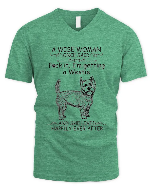 Westie_woman - Men's V-Neck T-Shirt Men's V-Neck T-Shirt