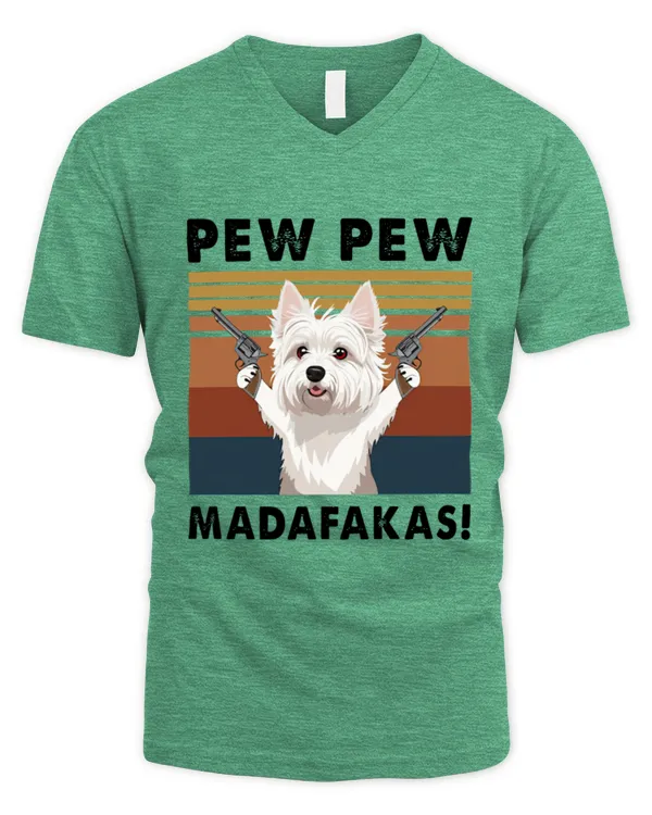 Exclusive Edition #Westie 6424002 - Men's V-Neck T-Shirt Men's V-Neck T-Shirt